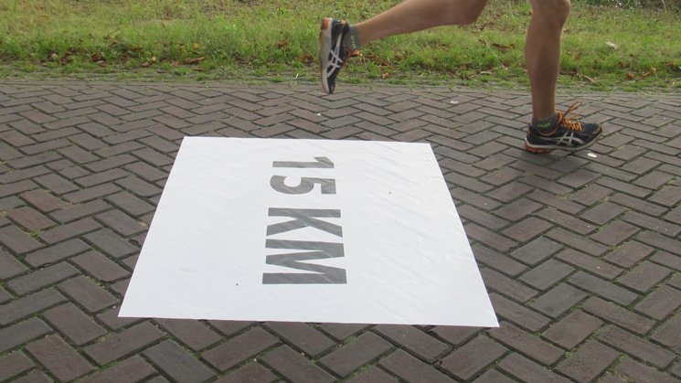 15 km punt hardwedstrijd
