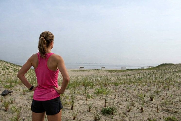 Vrouw aan het hardlopen